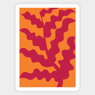 Abstract Retro Plant Sticker